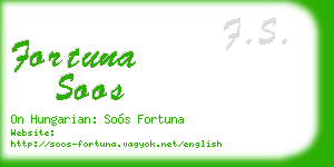 fortuna soos business card